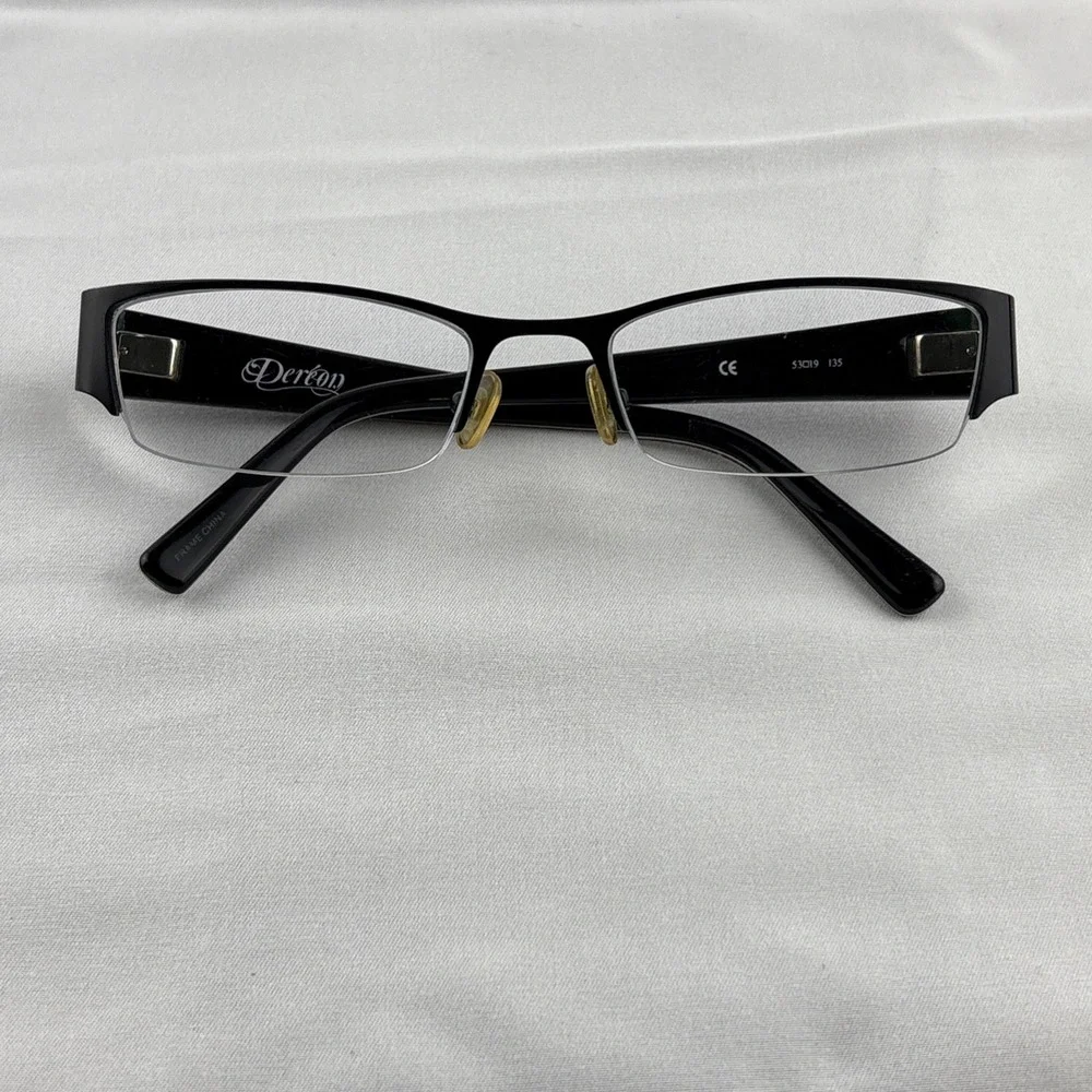 Dereon DOC316 001 Semi Rimless Eyeglasses Frame w/ Flexhinge 53-19-135